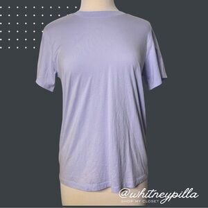 Lululemon shirt Light Purple Lilac Short Sleeve Pima Cotton Tshirt Womens size 2